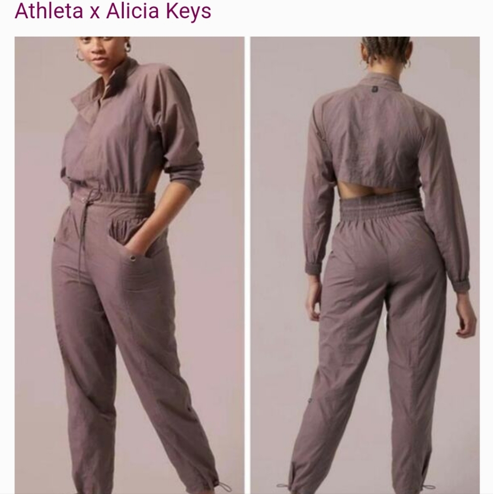 Athleta Alicia Keys Chocolate Brown Jumpsuit
